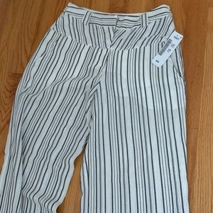 Striped Wide Leg Linen Pants